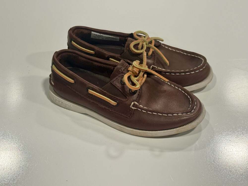 Sperry Top-Sider A/O Gore Boys Brown Leather Boat Shoes Size 11.5M